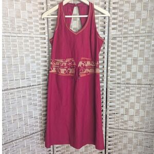 VTG Yves Cossette‎ Depeche Mode Red Linen Blend Fit & Flare Halter Mini Dress